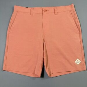 NWT Travis Mathew Tech Chino Golf Shorts 8" Mens 32 Terra Cotta Performance